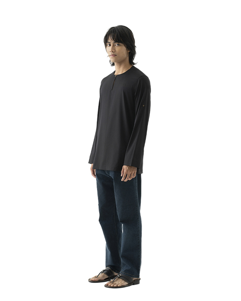 Modal Kurta Men Top - Black 10_628736241