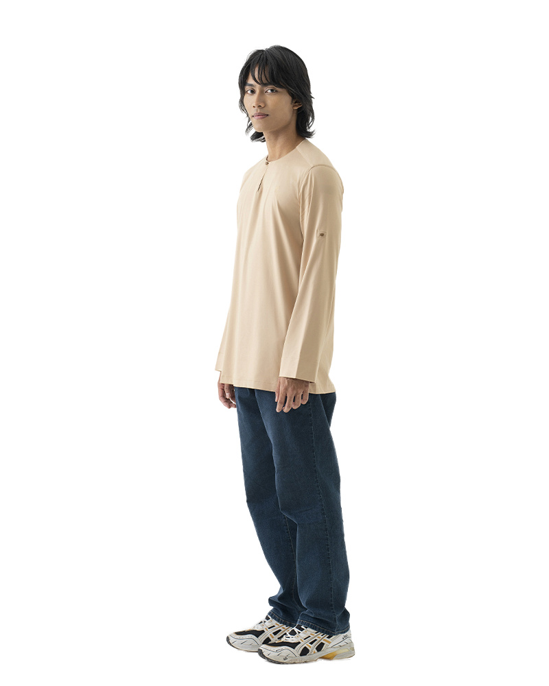 Modal Kurta Men Top - Khaki 22_24000140